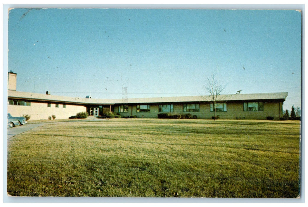 c1950's Miami County Hospital Building Grounds Paola Kansas KS Unposted Postcard