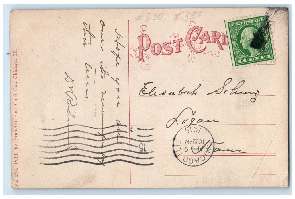 1915 Mary Thompson Hospital Women Children Training School Chicago IL Postcard