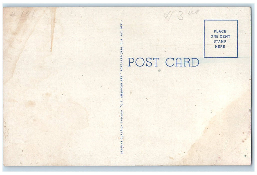 c1920 Ransom Memorial Hospital Building Steps Entrance Ottawa Kansas KS Postcard