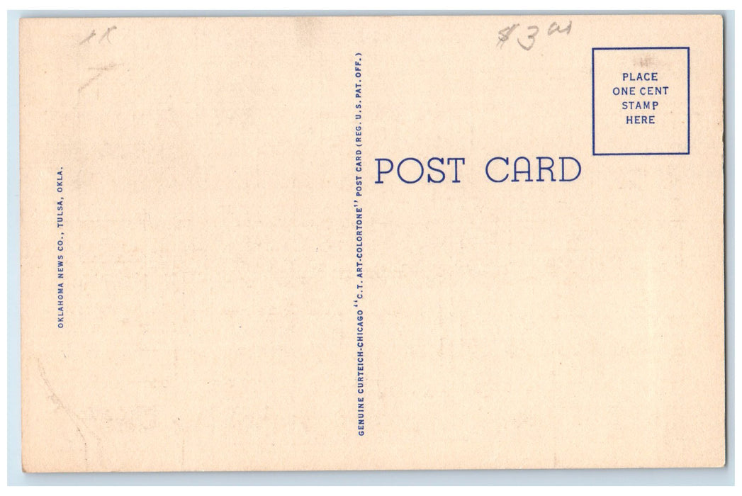 c1940's St. John's Hospital 21st & Utica Tulsa Oklahoma OK Postcard