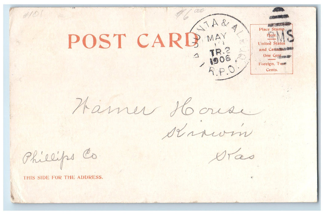 1906 Cardenas Hotel Beside Lake Restaurant Building Ground Trinidad CO Postcard