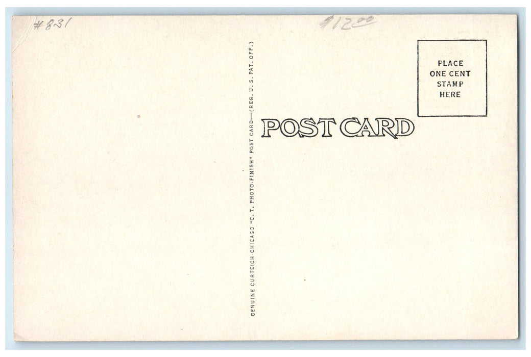 c1940's Hotel Mason Lobby Interior Scene Claremore Oklahoma OK Unposted Postcard