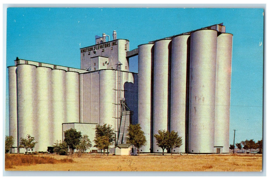 c1960's Knutson Grain Elevator Largest Elevators Guymon Oklahoma OK  Postcard