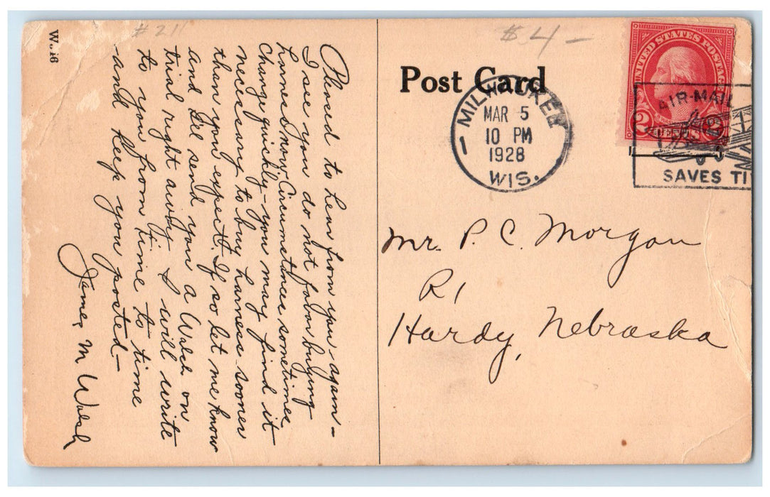 1928 Walsh No Buckle Harness In Use New York State Agricultural College Postcard