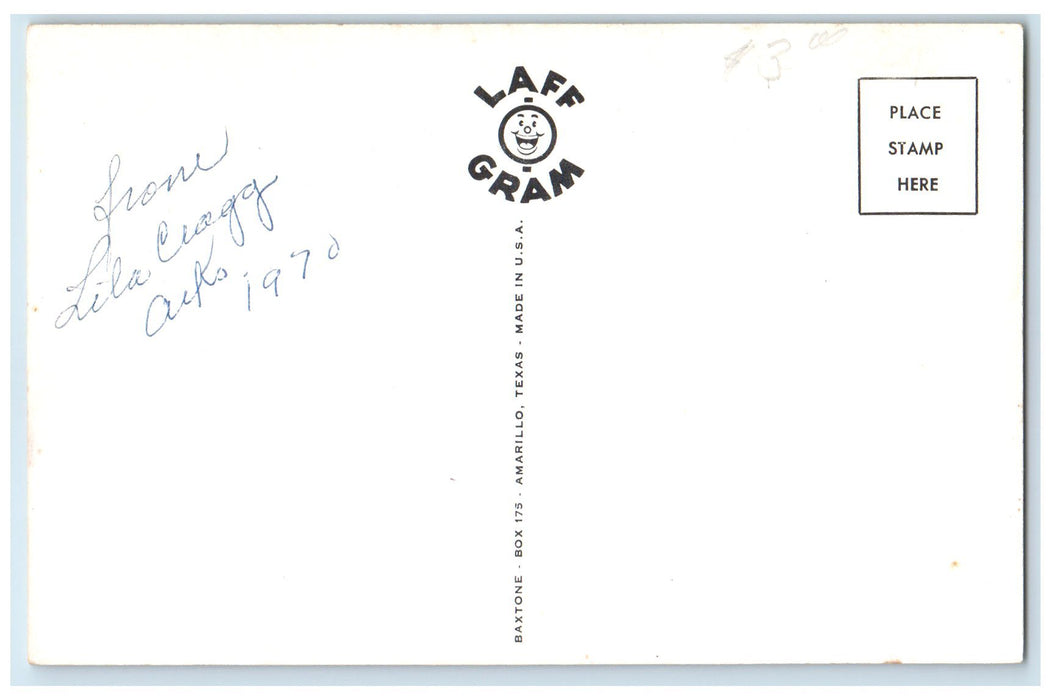 c1940's Hello From Castle Cafe Man In Car Cameron Oklahoma OK Unposted Postcard