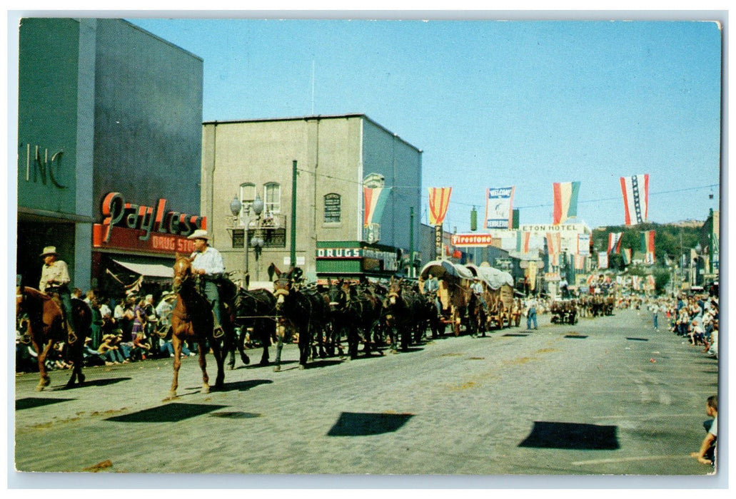 c1950's Annual Westward Ho Parade The Wild West Pendleton Oregon OR Postcard