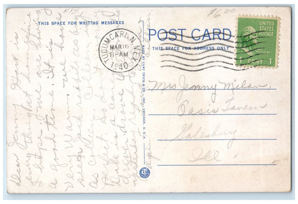 1940 Administration Building Scene Southwestern College Weatherford OK Postcard