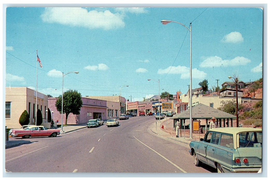 c1950's Main Street Classic Cars Truth Or Consequences New Mexico NM Postcard