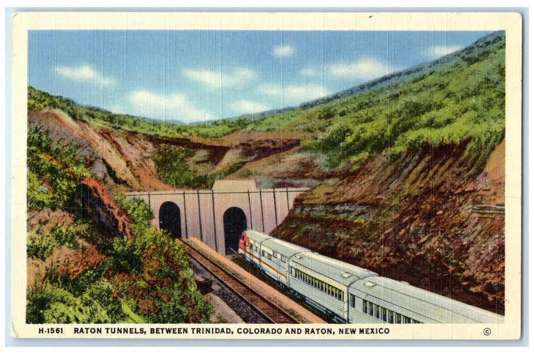 c1940's Raton's Tunnels Between Trinidad Colorado & Raton New Mexico NM Postcard