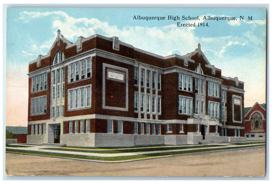 c1910 Albuquerque High School Campus Building Albuquerque New Mexico NM Postcard