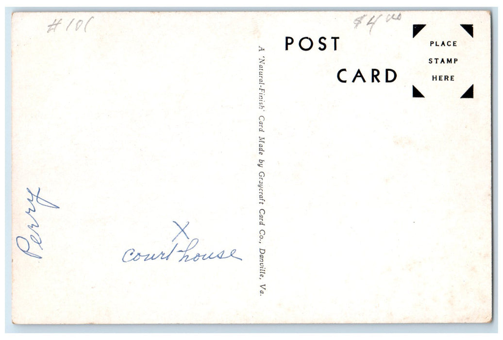 c1940's Aerial View Of Oil And Agricultural Center Perry Oklahoma OK Postcard