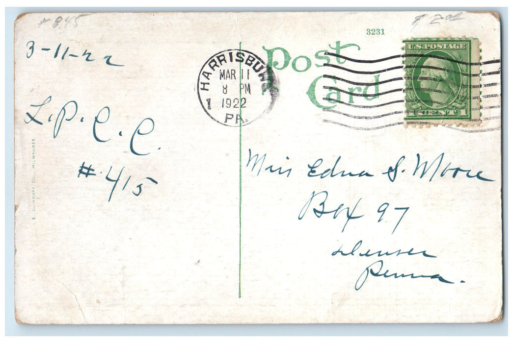 1922 Sky Scrapers Buildings And Cars Oklahoma City Oklahoma OK Posted Postcard