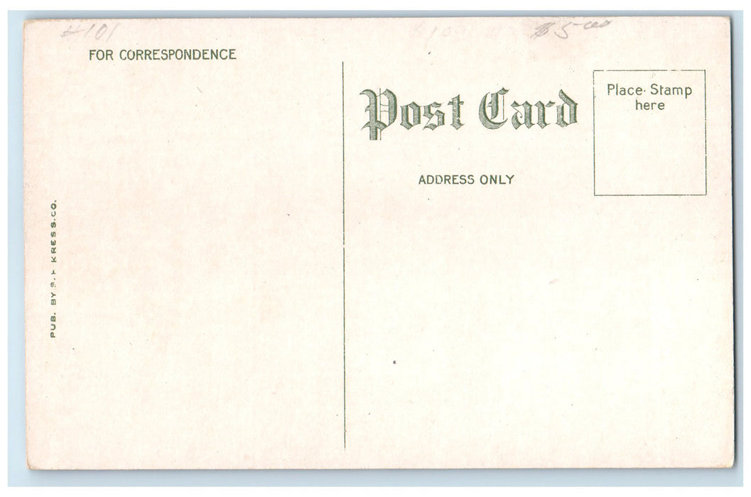 c1910's Tulsa Hotel Building Exterior Roadside Tulsa Oklahoma OK Flag Postcard