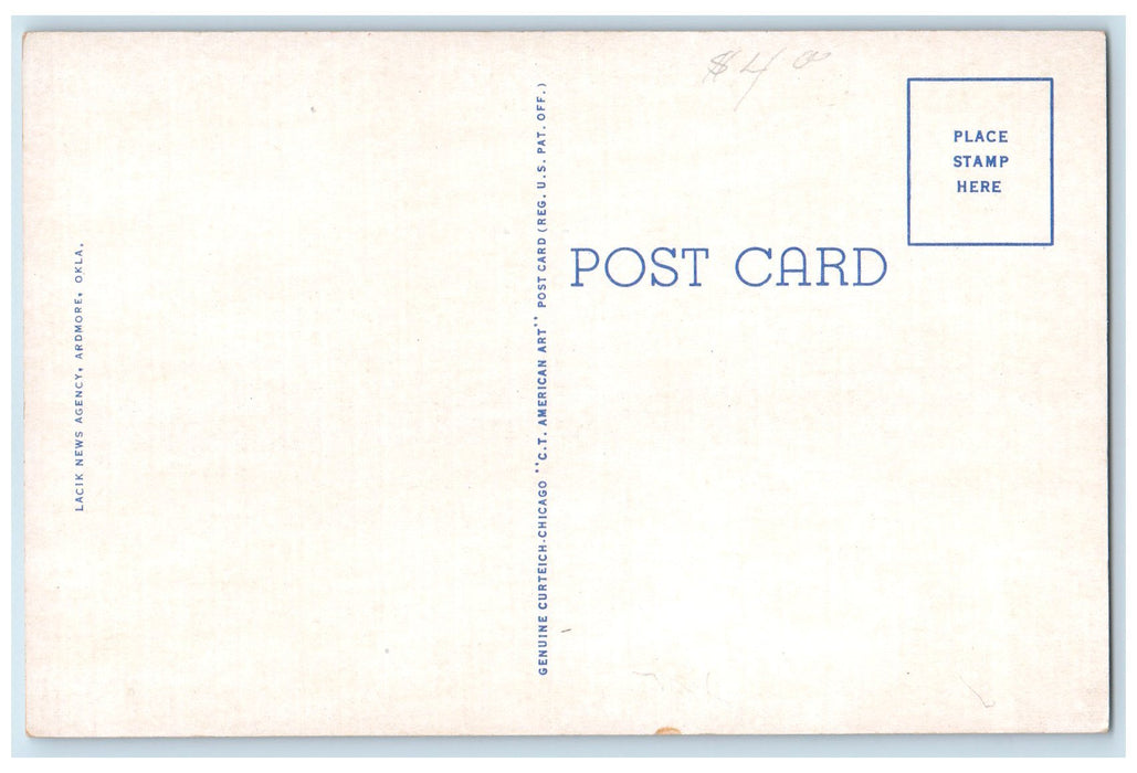 c1940's Beautiful Lake Murray Seen From Lake Murray Lodge Ardmore OK Postcard