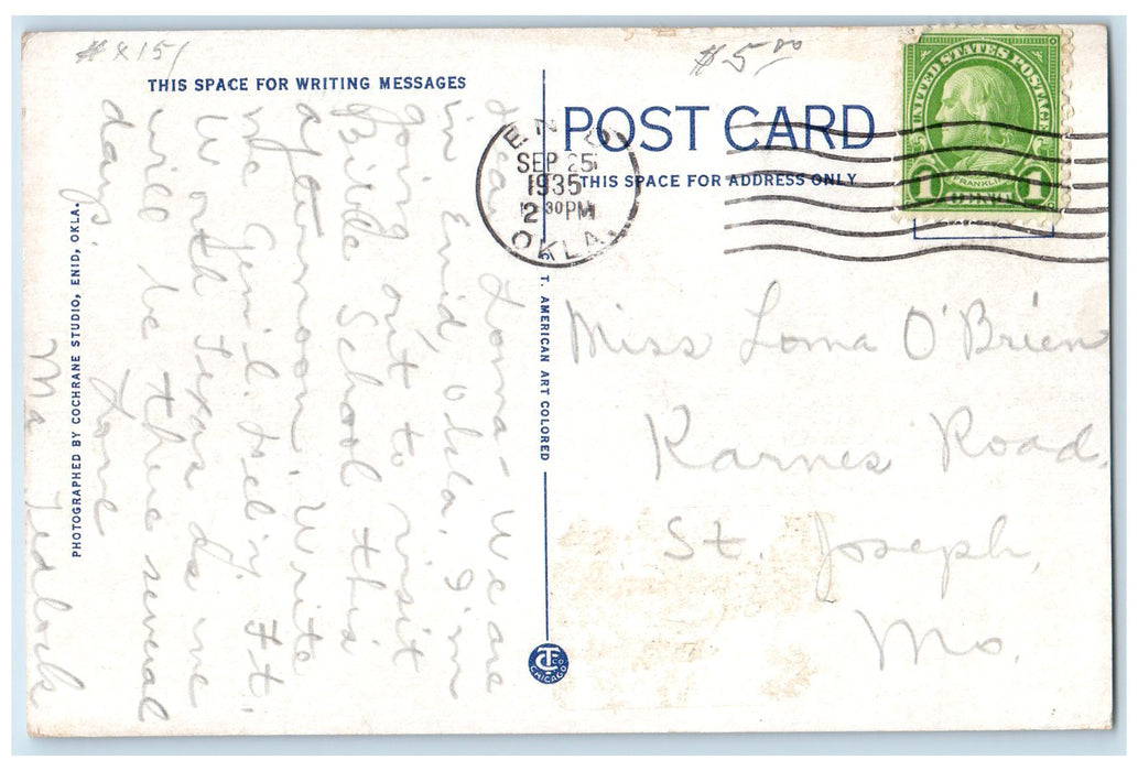 1935 Oklahoma's Largest Flour Mill The Pillsbury Mill Enid Oklahoma OK Postcard