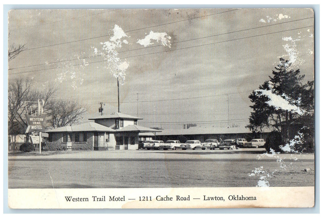 c1940's West Train Motel Cache Road Lawton Oklahoma OK Unposted Vintage Postcard
