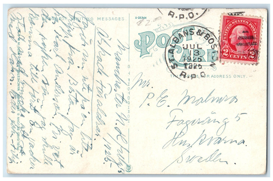 1925 Amoskeag Play Ground Children Building Manchester New Hampshire NH Postcard