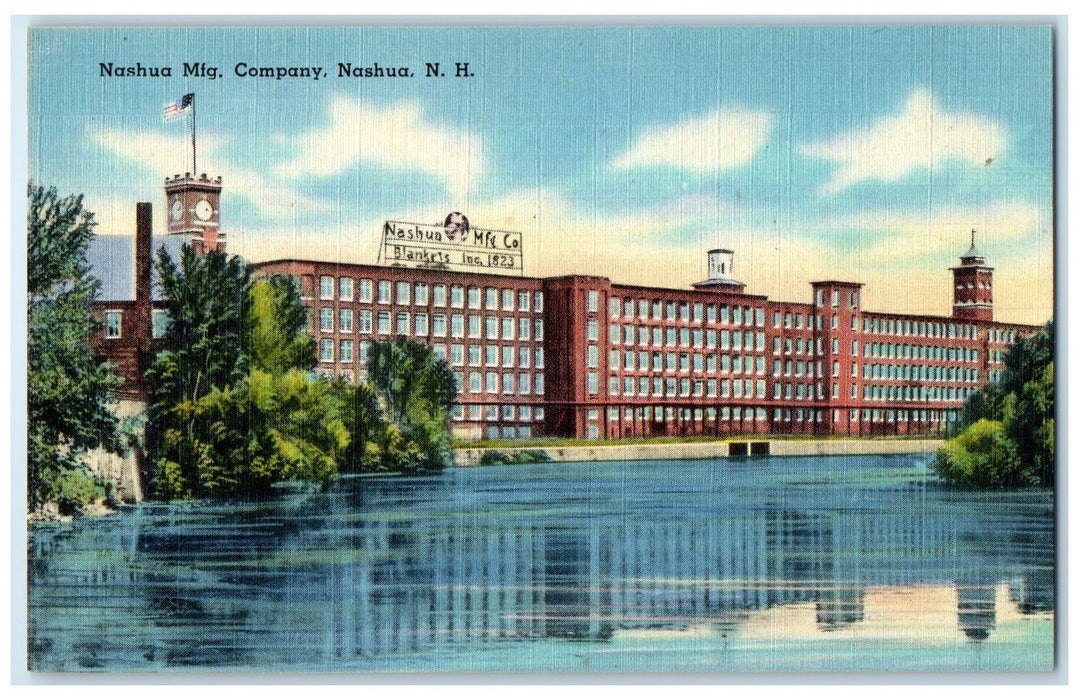 c1940 Nashua Manufacturing Company Building Nashua New Hampshire NH Postcard