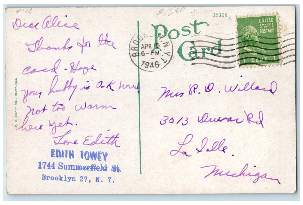 1946 Flowing Oil Well Scene Near Sapulpa Oklahoma OK Posted Vintage Postcard