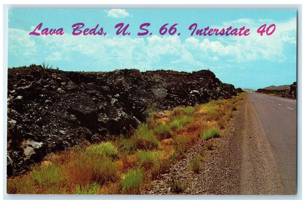 c1960's Lava Beds Highway U.S. 66 Interstate 40 Grants New Mexico NM Postcard