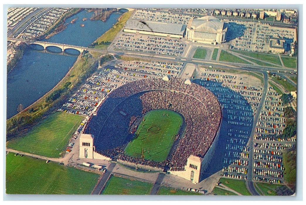 1968 Aerial View Ohio State University Fields Arena Columbus Ohio OH Postcard