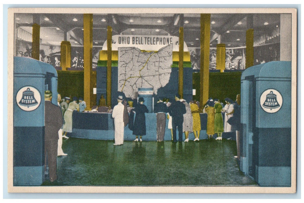 c1920 The Ohio Bell Telephone Company Exhibit Counter Cleveland Ohio OH Postcard