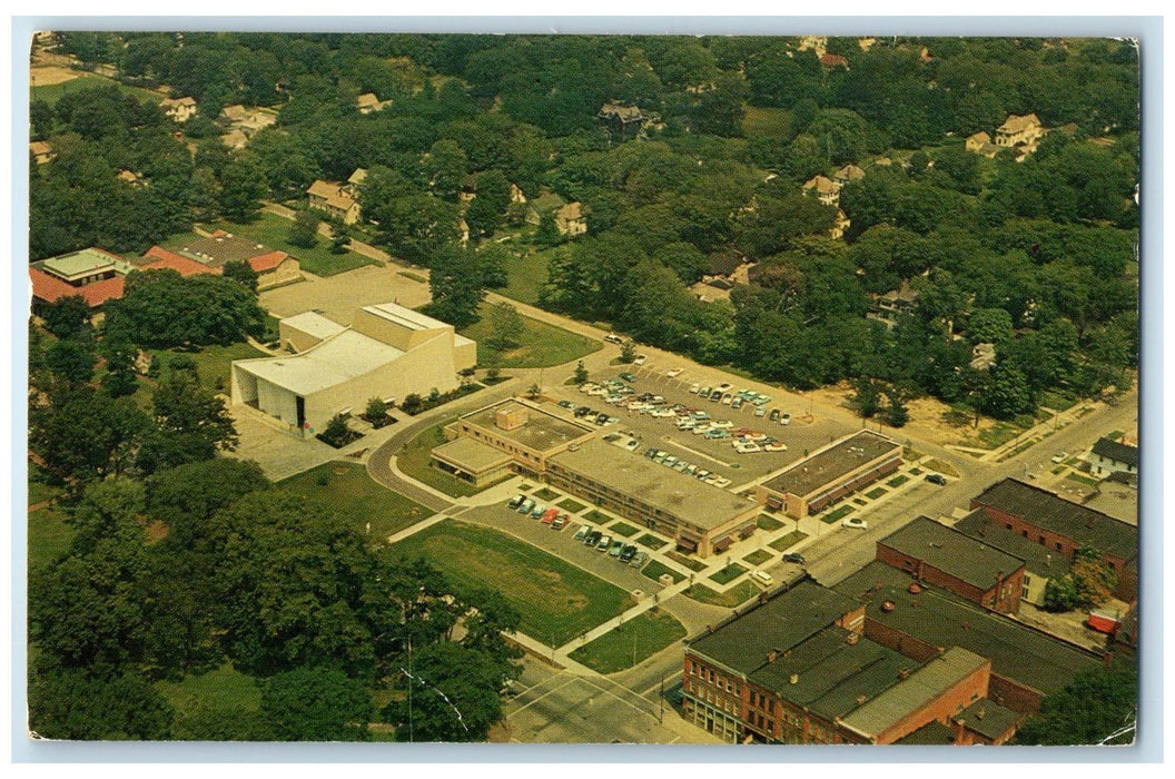 1957 Oberlin Inn Hotel Restaurant Building Car Parked Oberlin Ohio OH Postcard