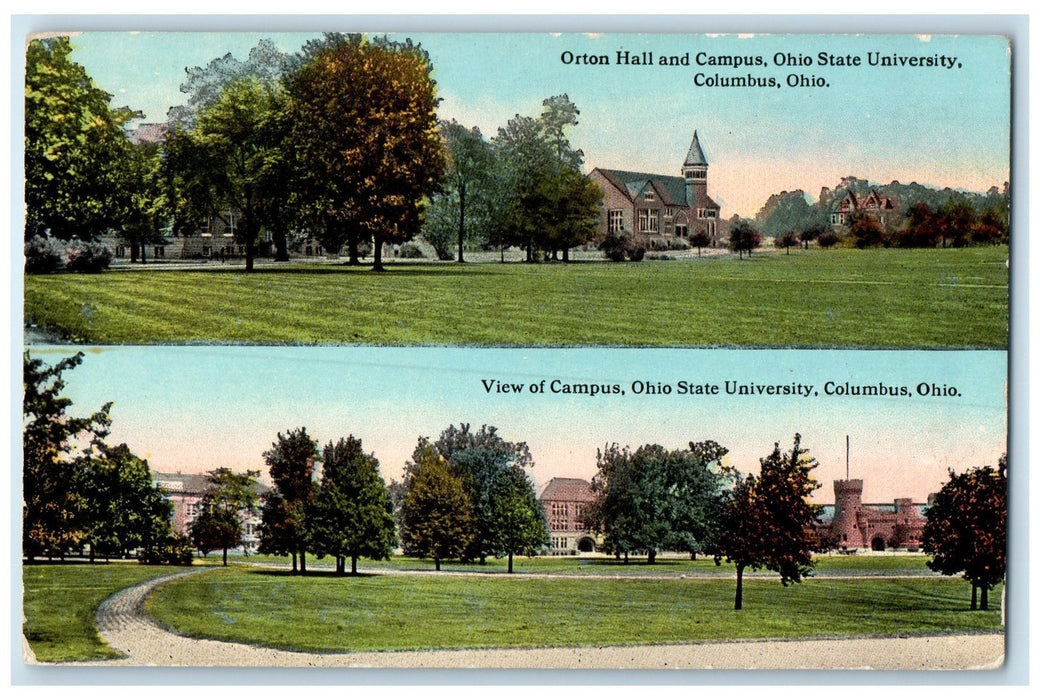 c1910's Orton Hall And Campus Ohio State University Columbus Ohio OH Postcard