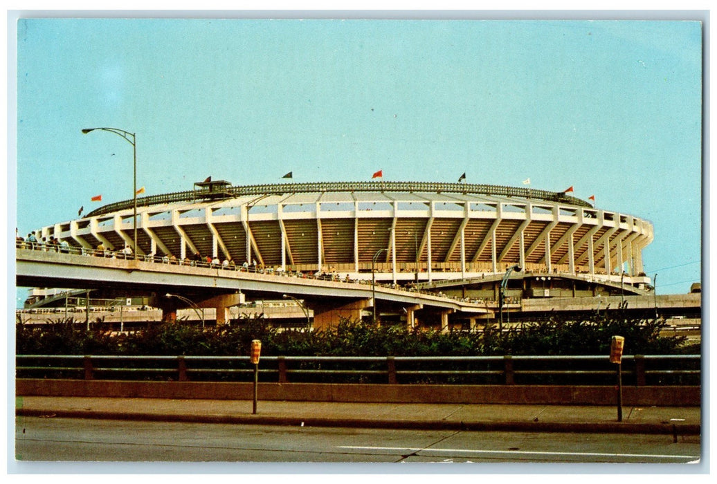 c1950's Cincinnati Riverfront Stadium Baseball Foot Ball Events Ohio OH Postcard