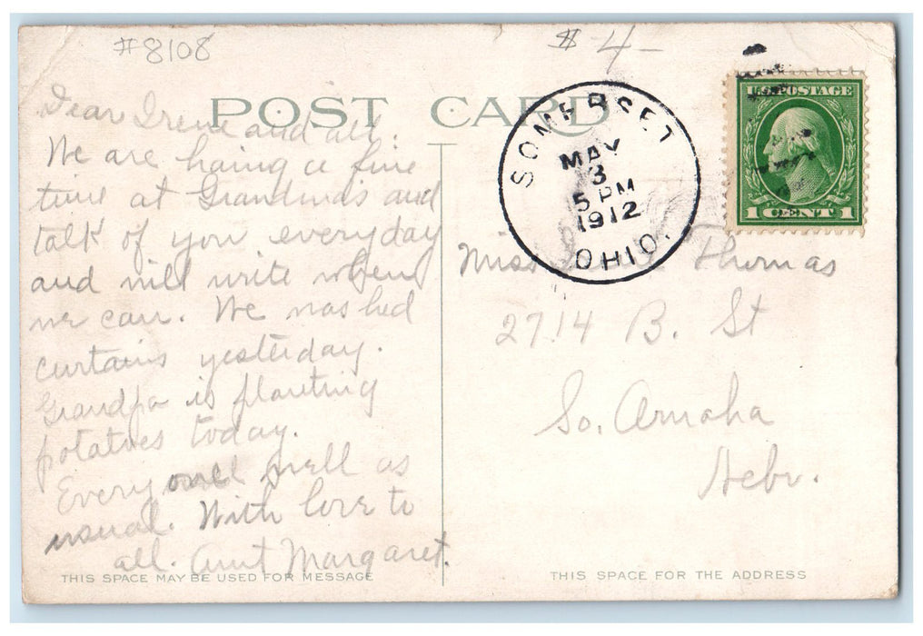 1912 High Street Gay Street Truss Arch Trolley Dirt Road Columbus OH Postcard