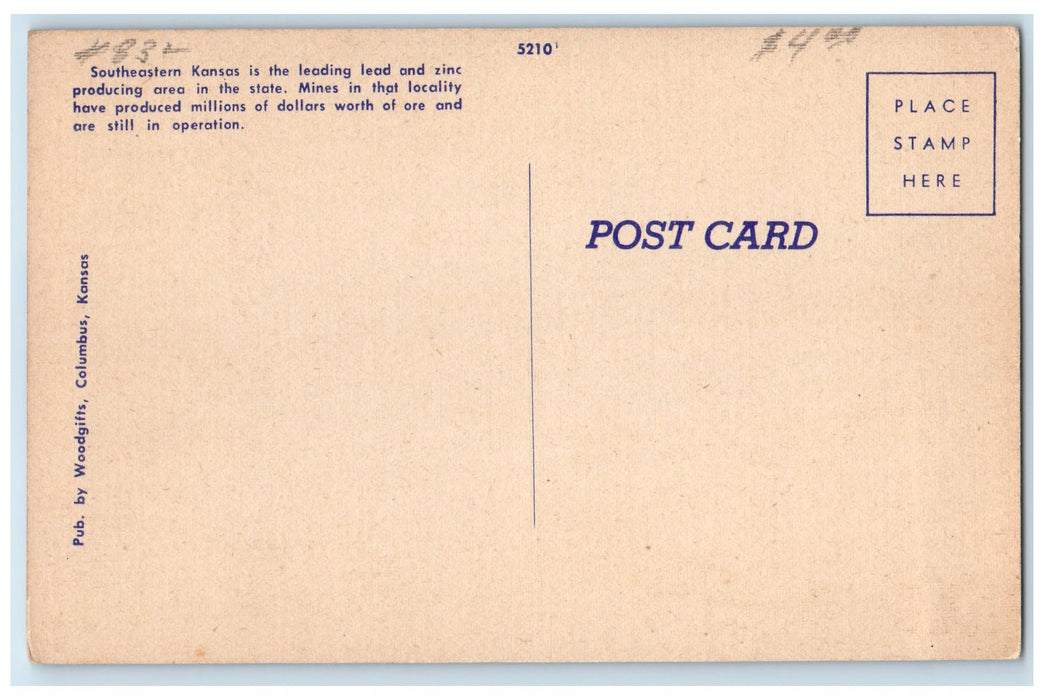 c1940s Lead And Zinc Mines Produce Millions Ore Southeastern Kansas KS Postcard