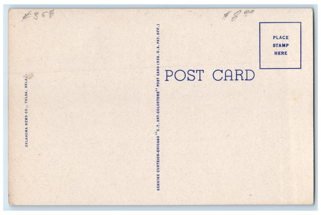 c1960s Scene Along Turner Turnpike Between Tulsa and Oklahoma City OK Postcard