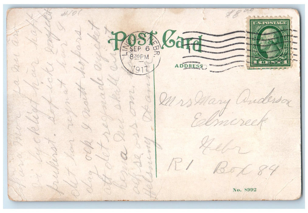 1917 Scene Of William J Bryan's Fairview Farm Scene Lincoln Nebraska NE Postcard