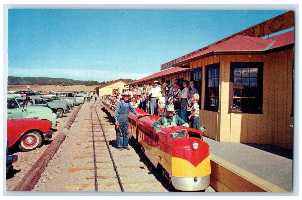 c1950 Miniature Train Royal George Scenic Railway Tourist Canon City CO Postcard