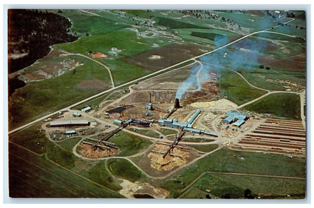 c1960's Aerial View Of Homestake Sawmill At Spearfish South Dakota SD Postcard