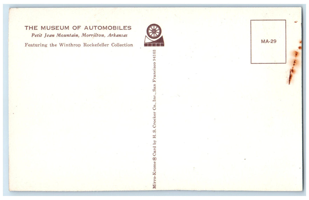 c1960's The Museum Of Automobiles Scene Morrilton Arkansas AR Unposted Postcard