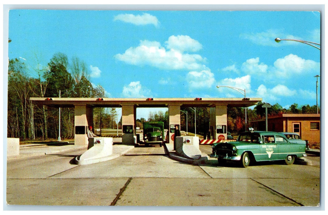 1967 One Of Tool Plazas Leading Ohio's Ultra-Modern Turnpike Butler PA Postcard