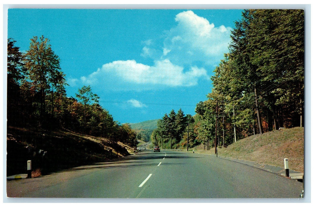 c1960's Greetings From Great Barrington Massachusetts MA Unposted Cars Postcard