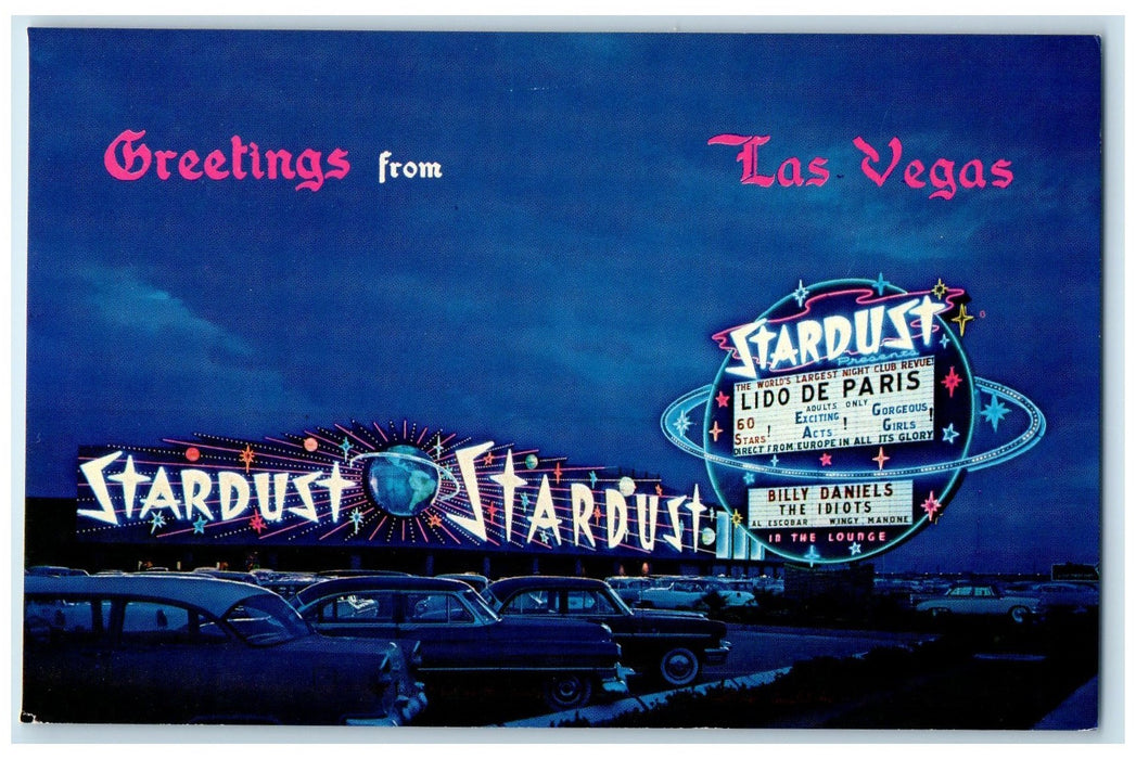 c1960s Greetings From Stardust Hotel World's Largest Hotel Las Vegas NV Postcard