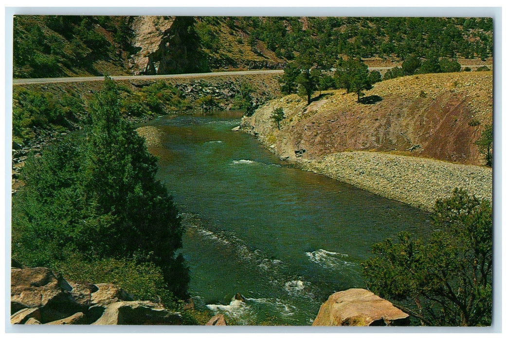 c1960s Along Arkansas River Scene Southern Colorado Springs Colorado CO Postcard