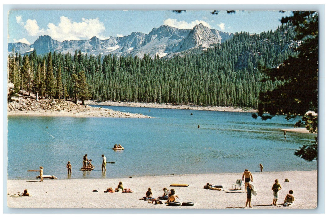 c1960's Horseshoe Lake Popular Swimming Spot Mammoth Lakes CA Unposted Postcard