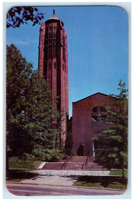 c1950's First Congregational Church Tower Building Lincoln Nebraska NE Postcard