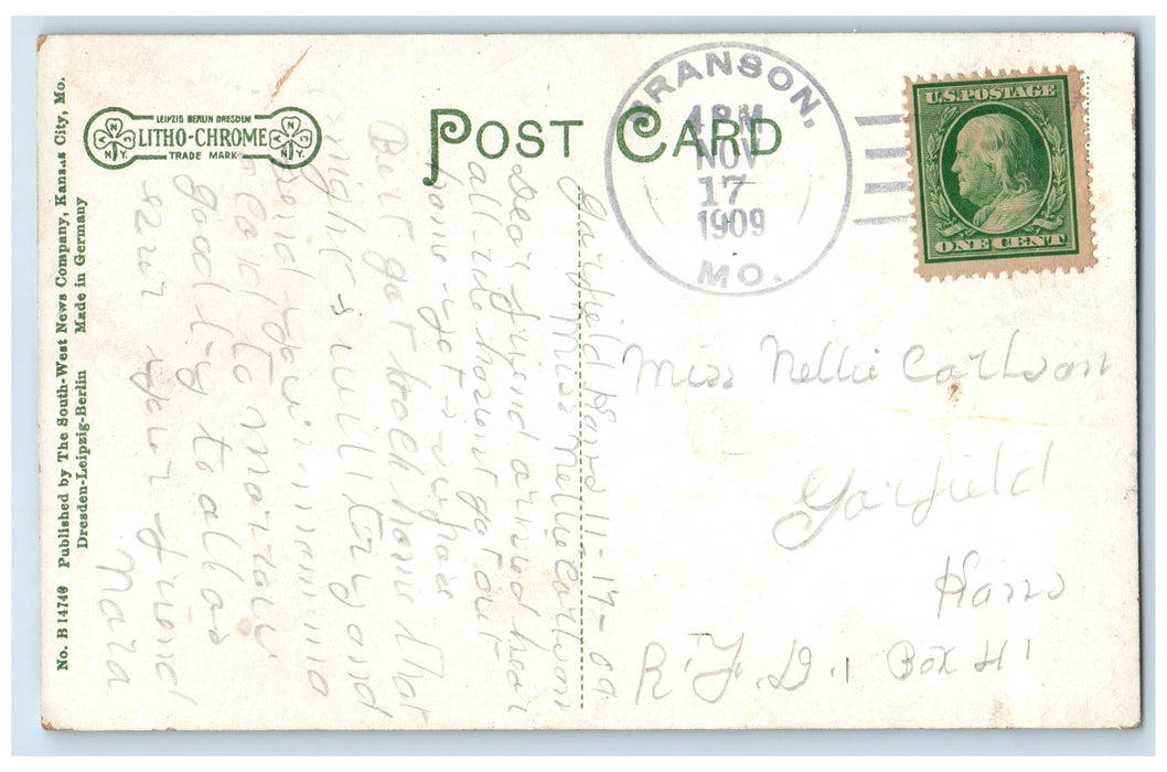 1909 Mount Carmel Academy School Campus Building View Wichita Kansas KS Postcard