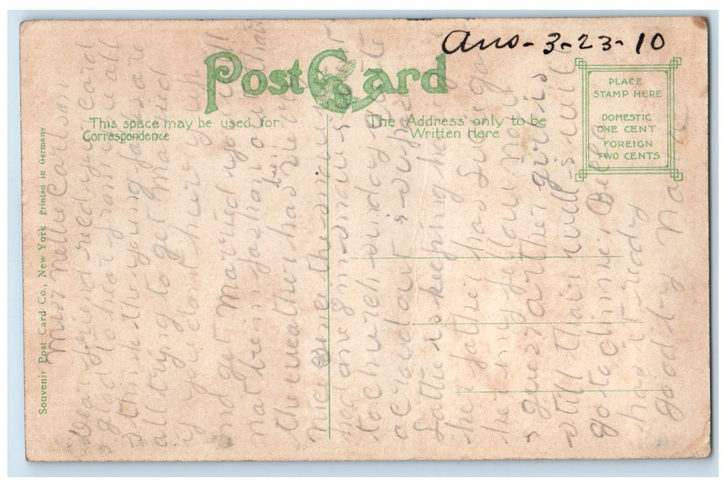 c1910 Wichita Hospital Building Carriage Dirt Road Wichita Kansas KS Postcard