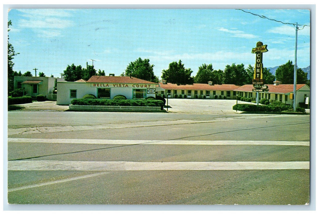 1967 Bella Vista Court Hotel & Restaurant Colorado Springs Colorado CO Postcard