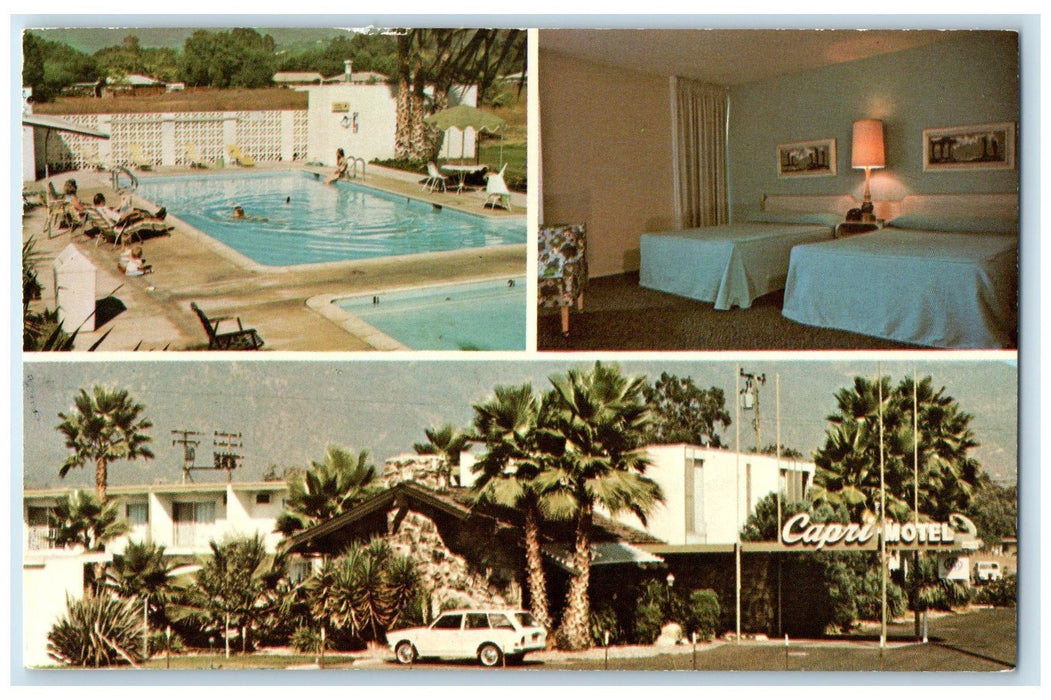 1973 Capri Motel & Restaurant Multiple Views Ojai California CA Postcard