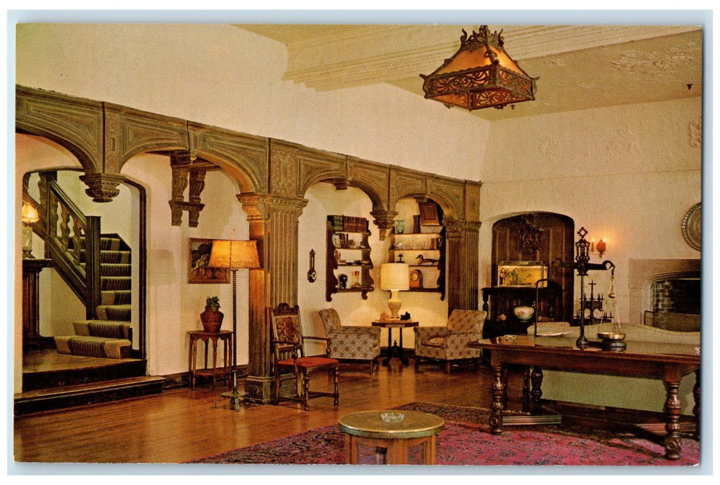 c1950 Benbow Inn Hotel & Restaurant Interior Garberville California CA Postcard