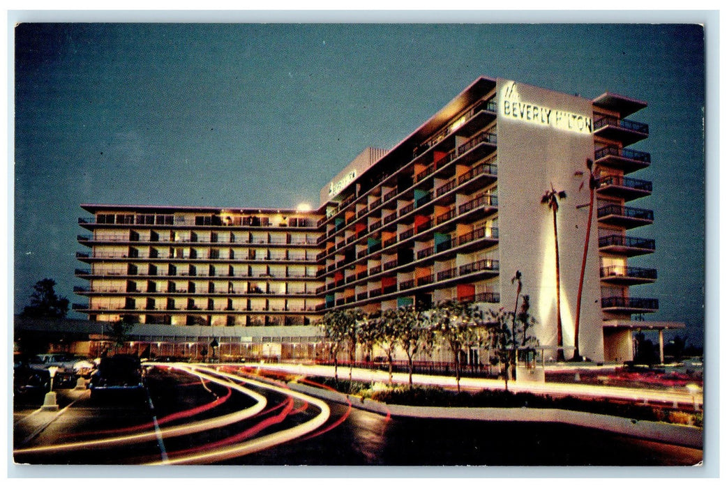 c1950's Beverly Hilton Hotel & Restaurant Beverly Hills California CA Postcard
