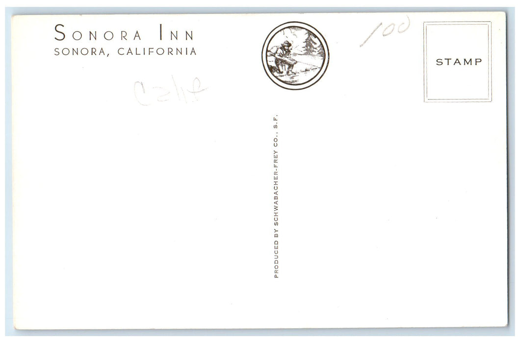 c1920 Sonora Inn At The End Of Bret Harte 49 Trail Sonora California CA Postcard