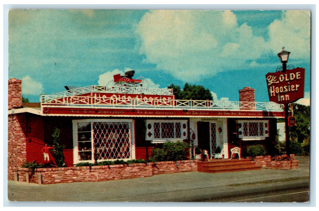 1966 Ye Olde Hoosier Inn Hotel & Restaurant View Stockton California CA Postcard